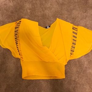 Yellow Bebe top
